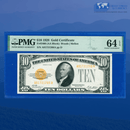 Fr.2400 1928 $10 Ten Dollars Gold Certificate, PMG CU 64 EPQ