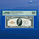Fr.2400 1928 $10 Ten Dollars Gold Certificate, PMG GEM 65 EPQ