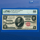 Fr.246 1891 $2 Two Dollars Silver Certificate "WINDOM", PMG 40