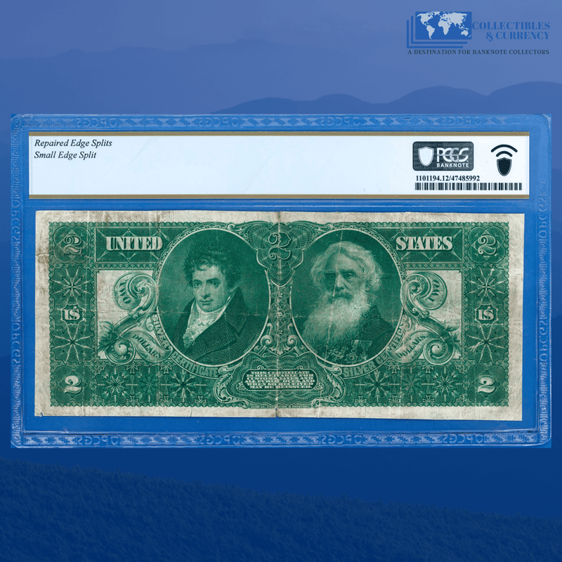 Fr.247 1896 $2 Two Dollars Silver Certificate "EDUCATIONAL NOTE", PCGS 12 Comment