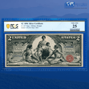 Fr.247 1896 $2 Two Dollars Silver Certificate "EDUCATIONAL NOTE", PCGS 25