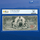 Fr.247 1896 $2 Two Dollars Silver Certificate "EDUCATIONAL NOTE", PCGS 25