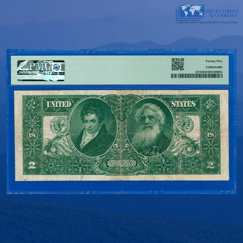 Fr.247 1896 $2 Two Dollars Silver Certificate "EDUCATIONAL NOTE", PMG 25