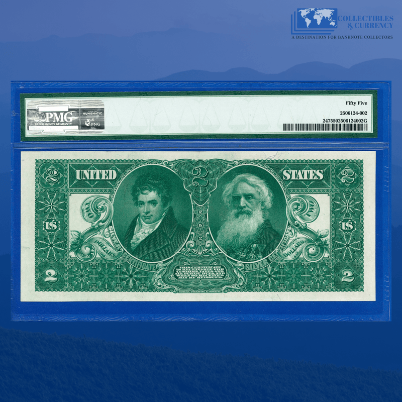 Fr.247 1896 $2 Two Dollars Silver Certificate "EDUCATIONAL NOTE", PMG 55