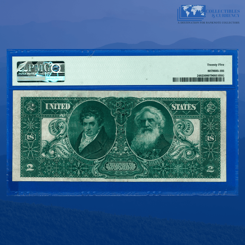 Fr.248 1896 $2 Two Dollars Silver Certificate "EDUCATIONAL NOTE", PMG 25