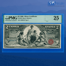 Fr.248 1896 $2 Two Dollars Silver Certificate "EDUCATIONAL NOTE", PMG 25