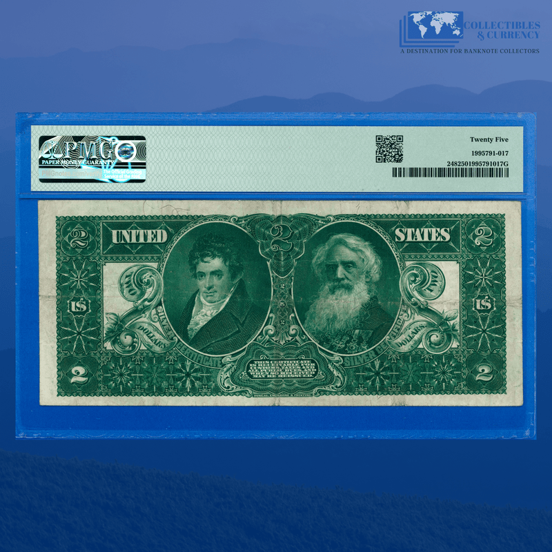Fr.248 1896 $2 Two Dollars Silver Certificate "EDUCATIONAL NOTE", PMG 25