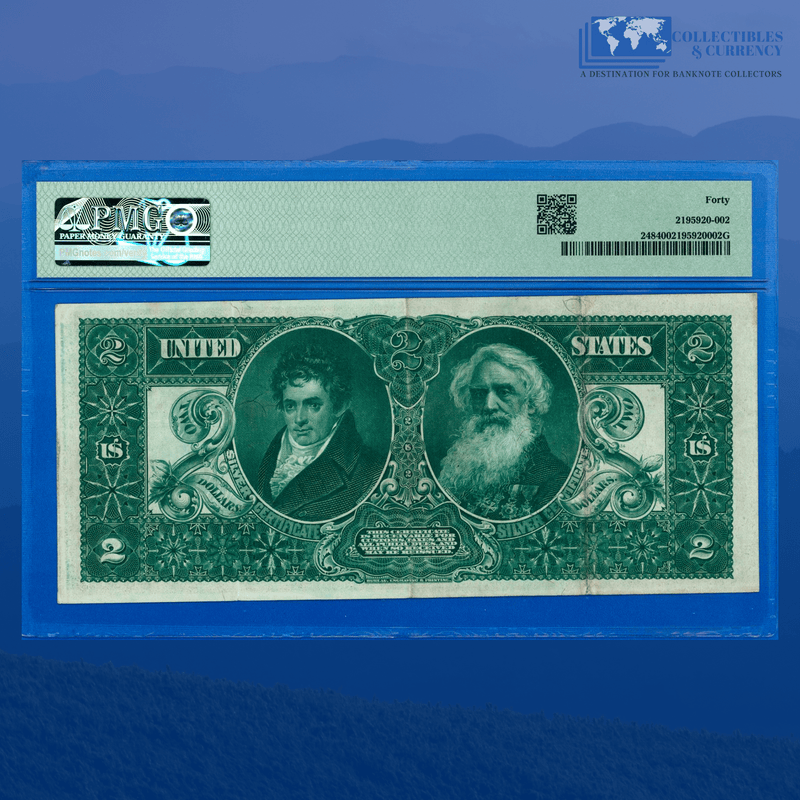 Fr.248 1896 $2 Two Dollars Silver Certificate "EDUCATIONAL NOTE", PMG 40