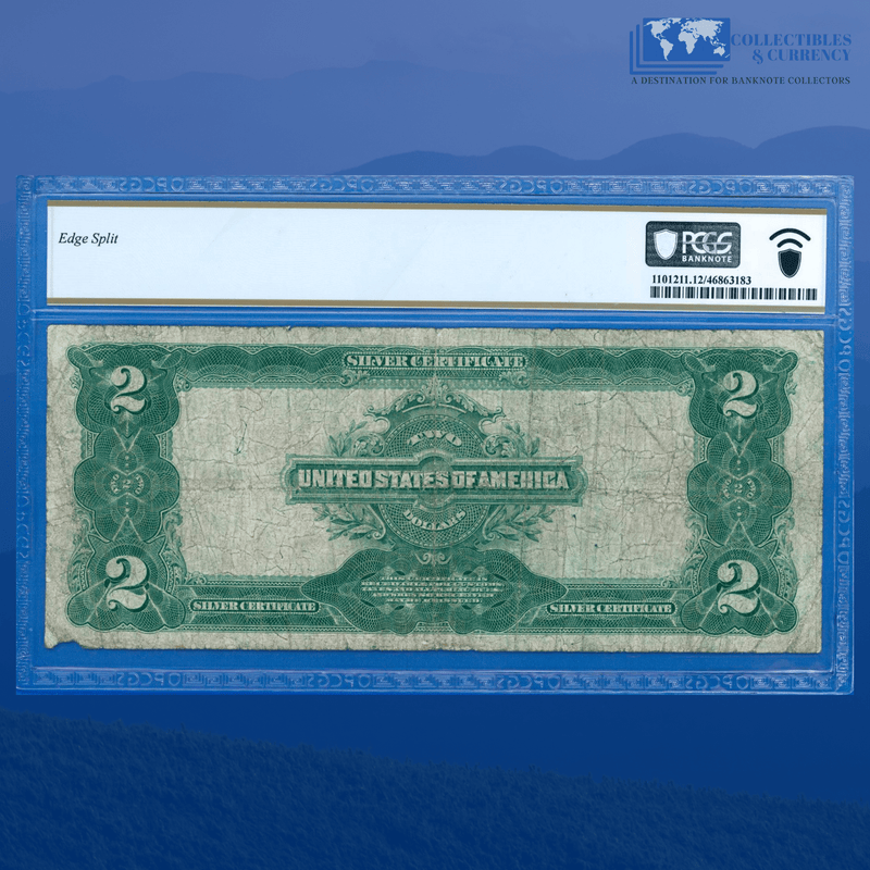 Fr.251 1899 $2 Two Dollars Silver Certificate "MINI PORTHOLE", PCGS 12 Comment