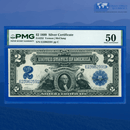 Fr.252 1899 $2 Two Dollars Silver Certificate "MINI PORTHOLE", PMG 50 Comment