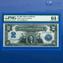 Fr.252 1899 $2 Two Dollars Silver Certificate "MINI PORTHOLE", PMG 64 EPQ