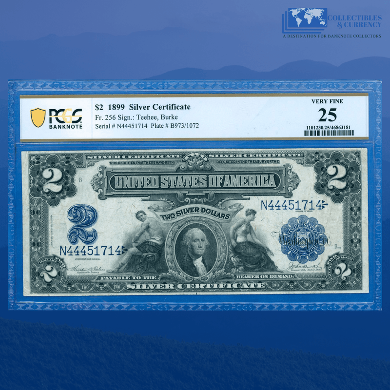 Fr.256 1899 $2 Two Dollars Silver Certificate "MINI PORTHOLE", PCGS 25