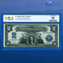 Fr.256 1899 $2 Two Dollars Silver Certificate "MINI PORTHOLE", PCGS 30