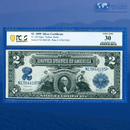 Fr.256 1899 $2 Two Dollars Silver Certificate "MINI PORTHOLE", PCGS 30