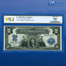 Fr.256 1899 $2 Two Dollars Silver Certificate "MINI PORTHOLE", PCGS 55