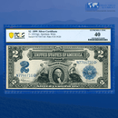 Fr.258 1899 $2 Two Dollars Silver Certificate "MINI PORTHOLE", PCGS 40