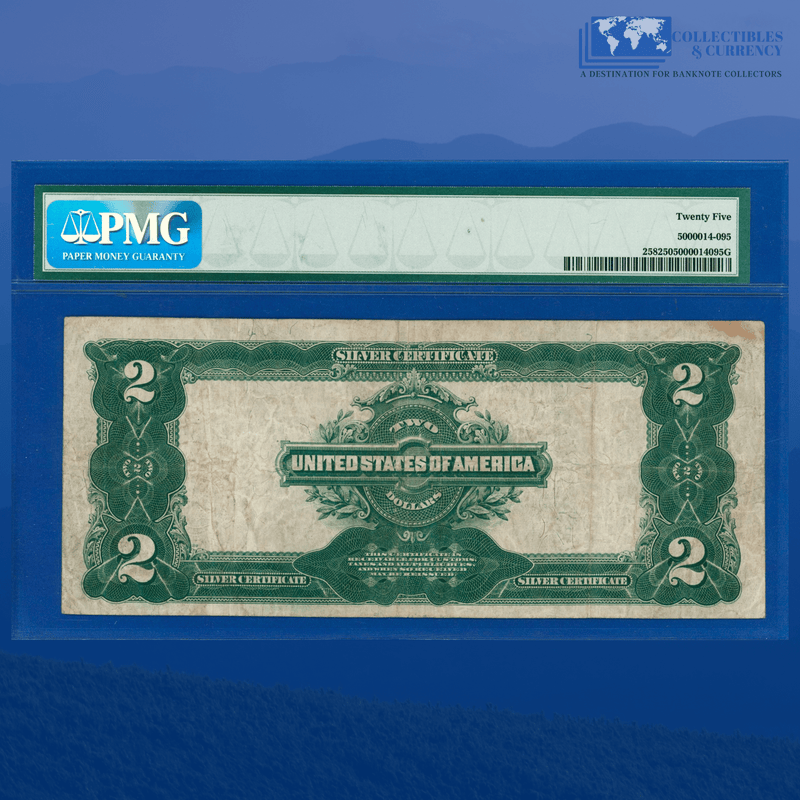 Fr.258 1899 $2 Two Dollars Silver Certificate "MINI PORTHOLE", PMG 25