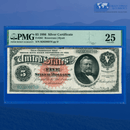 Fr.261 1886 $5 Five Dollars Silver Certificate "MORGAN BACK", PMG 25 Comment
