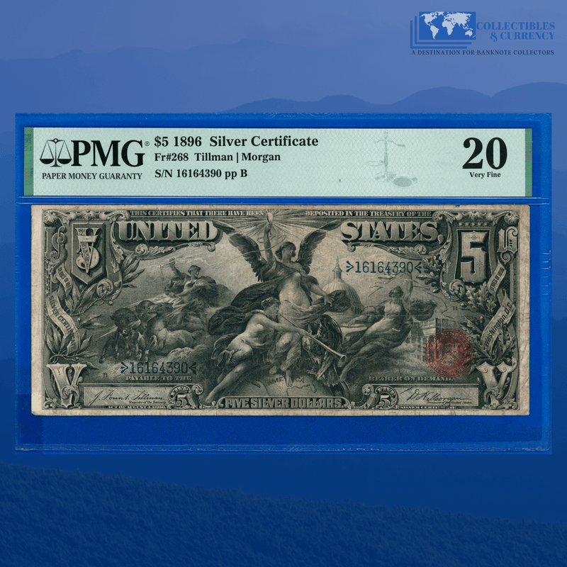 Fr.268 1896 $5 Five Dollars Silver Certificate "EDUCATIONAL NOTE", PMG 20