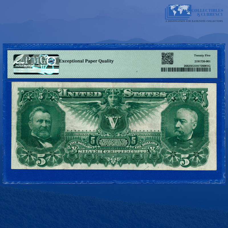 Fr.268 1896 $5 Five Dollars Silver Certificate "EDUCATIONAL NOTE", PMG 25 EPQ