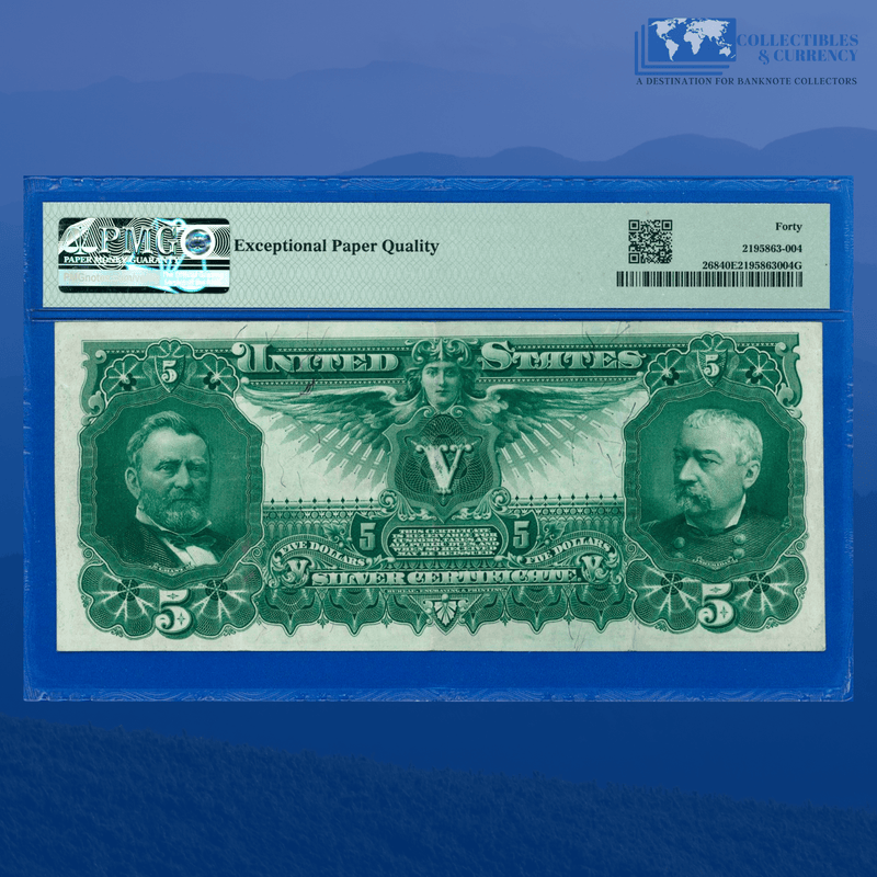 Fr.268 1896 $5 Five Dollars Silver Certificate "EDUCATIONAL NOTE", PMG 40 EPQ