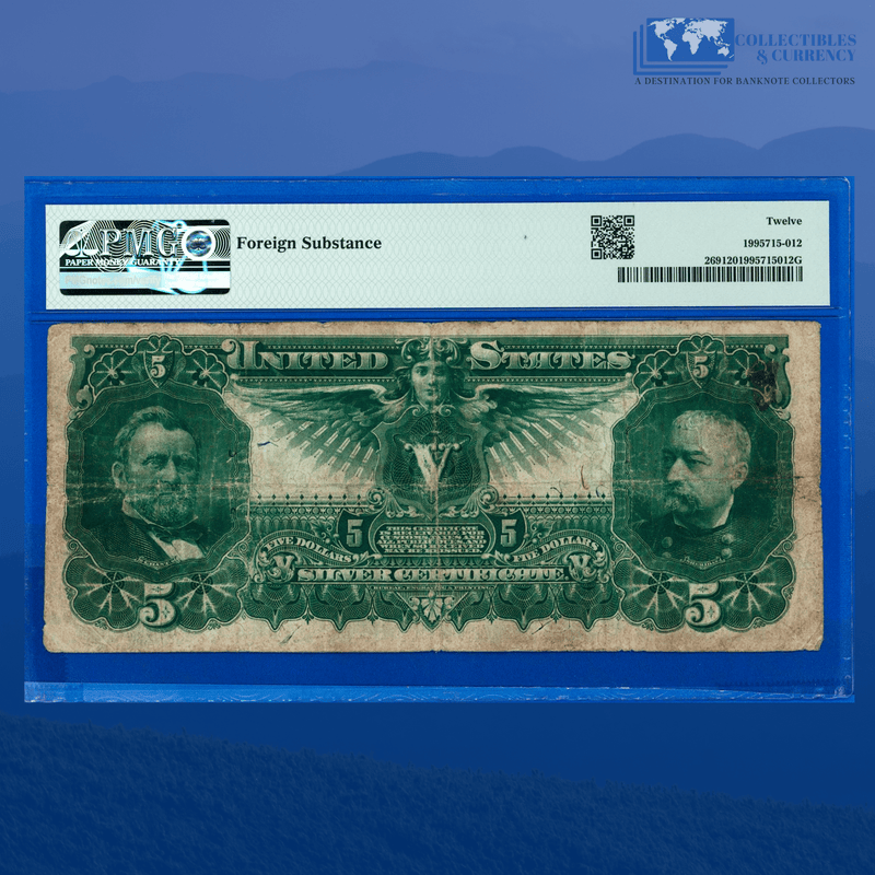 Fr.269 1896 $5 Five Dollars Silver Certificate "EDUCATIONAL NOTE", PMG 12 Comment