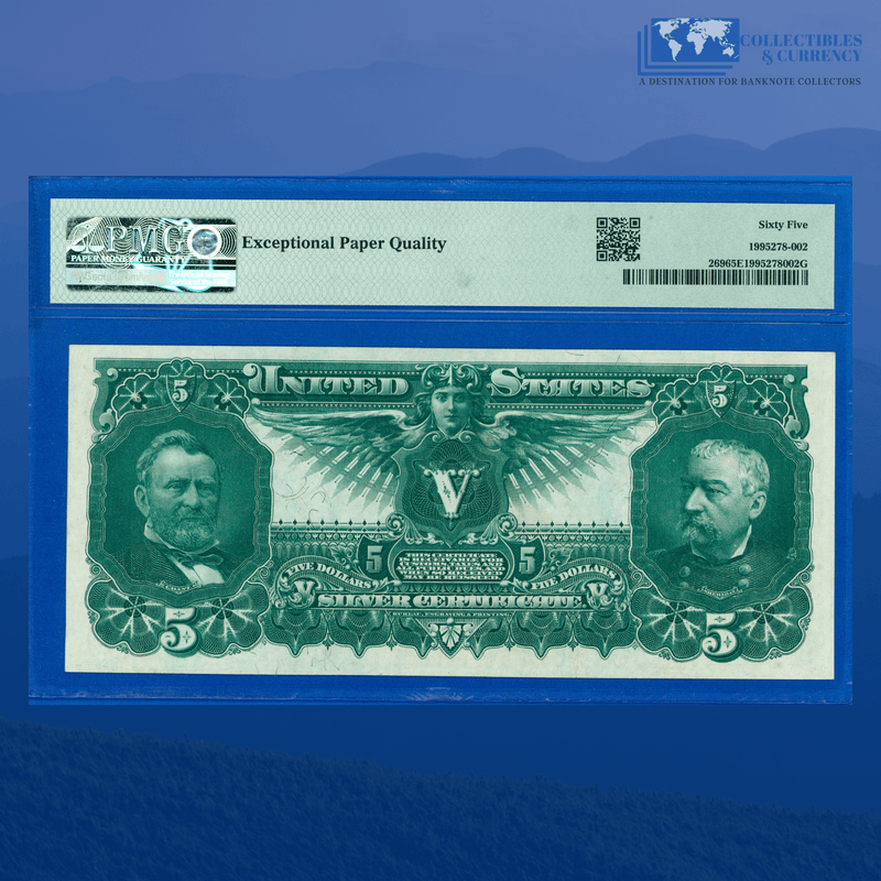 Fr.269 1896 $5 Five Dollars Silver Certificate "EDUCATIONAL NOTE", PMG GEM 65 EPQ