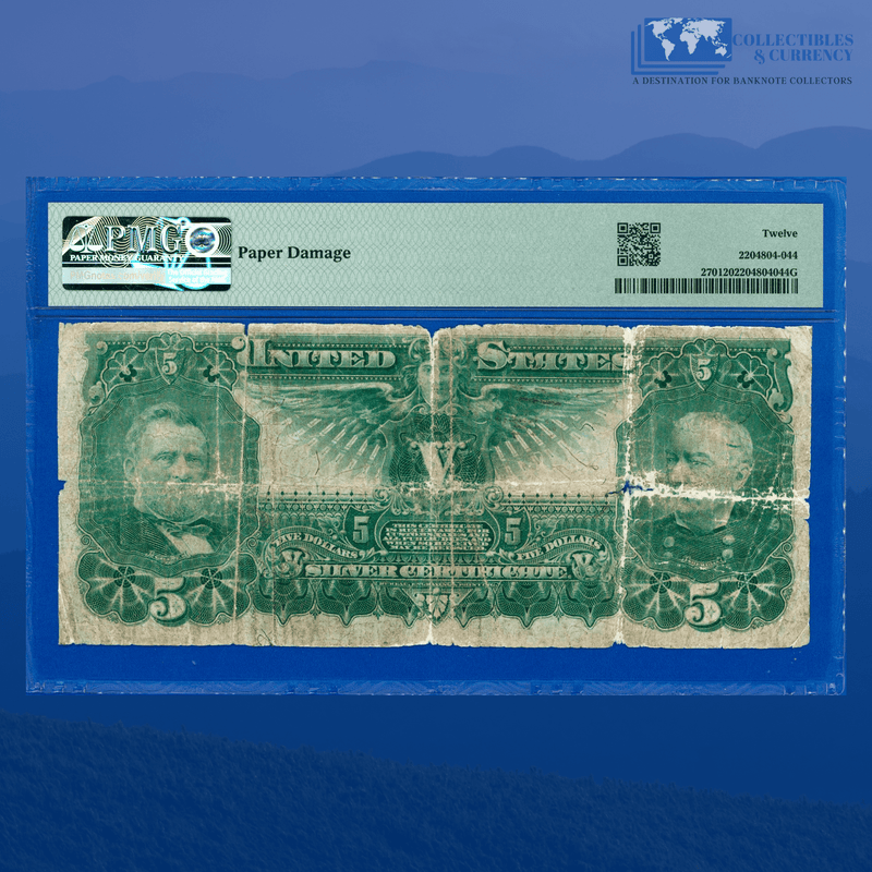 Fr.270 1896 $5 Five Dollars Silver Certificate "EDUCATIONAL NOTE", PMG 12 Comment