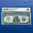 Fr.271 1899 $5 Five Dollars Silver Certificate "CHIEF NOTE", PMG 20 Comment