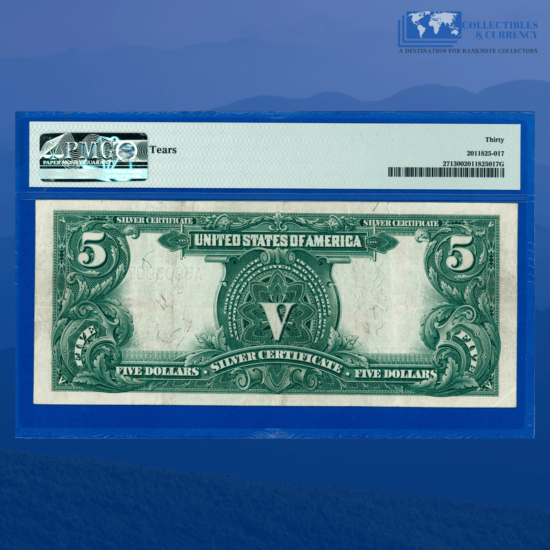 Fr.271 1899 $5 Five Dollars Silver Certificate "CHIEF NOTE", PMG 30 Comment