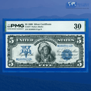 Fr.277 1899 $5 Five Dollars Silver Certificate "CHIEF NOTE", PMG 30 Comment