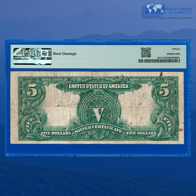 Fr.281 1899 $5 Five Dollars Silver Certificate "CHIEF NOTE", PMG 15 Comment