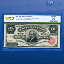 Fr.299 1891 $10 Ten Dollars Silver Certificate "TOMBSTONE", PCGS 30