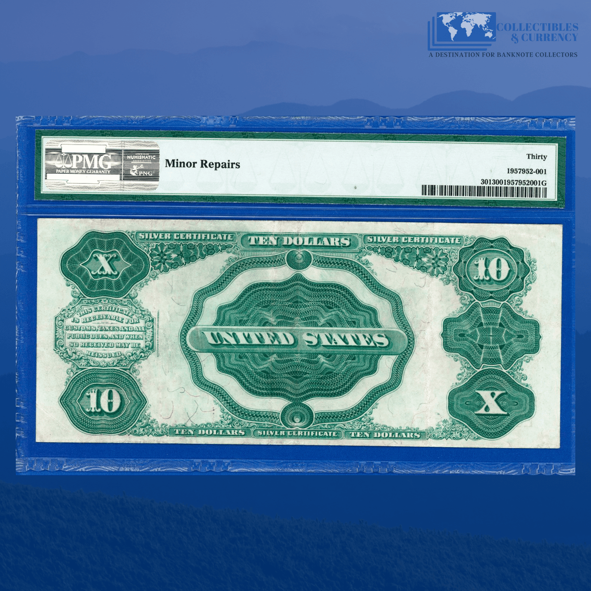 Fr.301 1891 $10 Ten Dollars Silver Certificate 