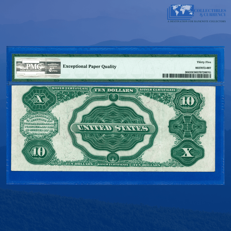 Fr.304 1908 $10 Ten Dollars Silver Certificate "TOMBSTONE", PMG 35 EPQ