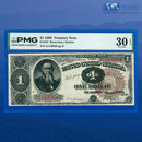 Fr.347 1890 $1 One Dollar Treasury Note "Ornate Back", PMG 30 EPQ