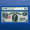 Fr.36 1917 $1 One Dollar "SAWHORSE REVERSE" Legal Tender Note, PMG GEM 65 EPQ