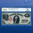 Fr.37 1917 $1 One Dollar Bill "SAWHORSE REVERSE" Legal Tender Note, PCGS 40