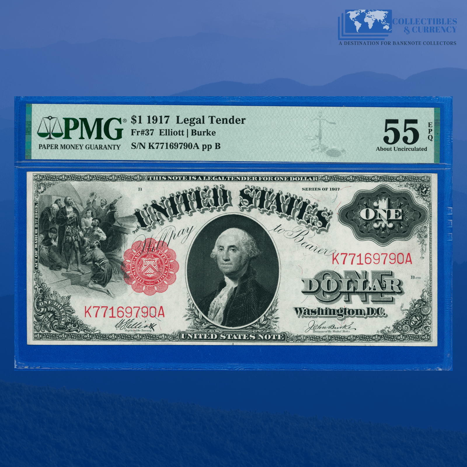 Fr.37 1917 $1 One Dollar 