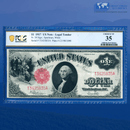 Fr.39 1917 $1 One Dollar Bill "SAWHORSE REVERSE" Legal Tender Note, PCGS 35