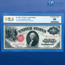 Fr.39 1917 $1 One Dollar Bill "SAWHORSE REVERSE" Legal Tender Note, PCGS 40 Comment
