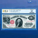 Fr.39 1917 $1 One Dollar Bill "SAWHORSE REVERSE" Legal Tender Note, PCGS 45