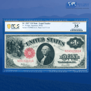 Fr.39 1917 $1 One Dollar "SAWHORSE REVERSE" Legal Tender Note, PCGS 35