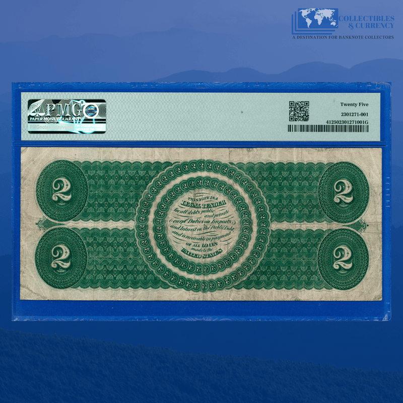 Fr.41 1862 $2 Two Dollars Legal Tender Note, PMG 25