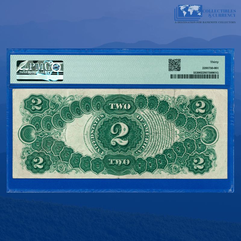 Fr.55 1880 $2 Two Dollars "BRACELET REVERSE" Legal Tender Note, PMG 30