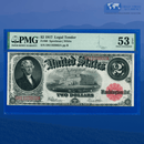 Fr.60 1917 $2 Two Dollars Bill "BRACELET REVERSE" Legal Tender Note, PMG 53 EPQ