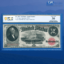 Fr.60 1917 $2 Two Dollars "BRACELET REVERSE" Legal Tender Note, PCGS 30