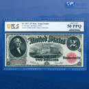 Fr.60 1917 $2 Two Dollars "BRACELET REVERSE" Legal Tender Note, PCGS 50 PPQ