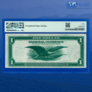 Fr.712 1918 $1 One Dollar FRBN New York "GREEN EAGLE", PMG 40 EPQ
