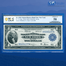 Fr.713 1918 $1 One Dollar FRBN New York "GREEN EAGLE", PCGS 58